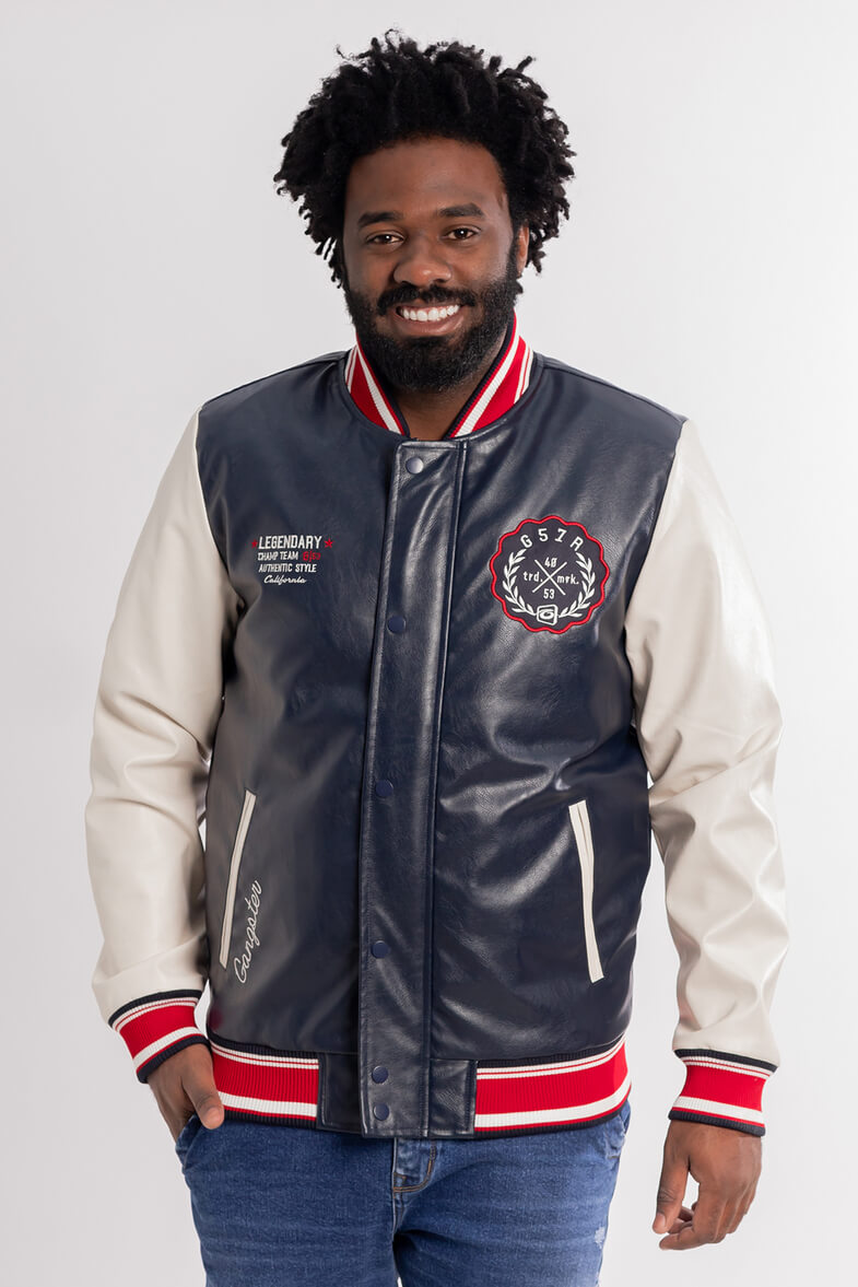 Jaqueta College Masculina Gangster – Estilo Urbano com Pegada Retrô