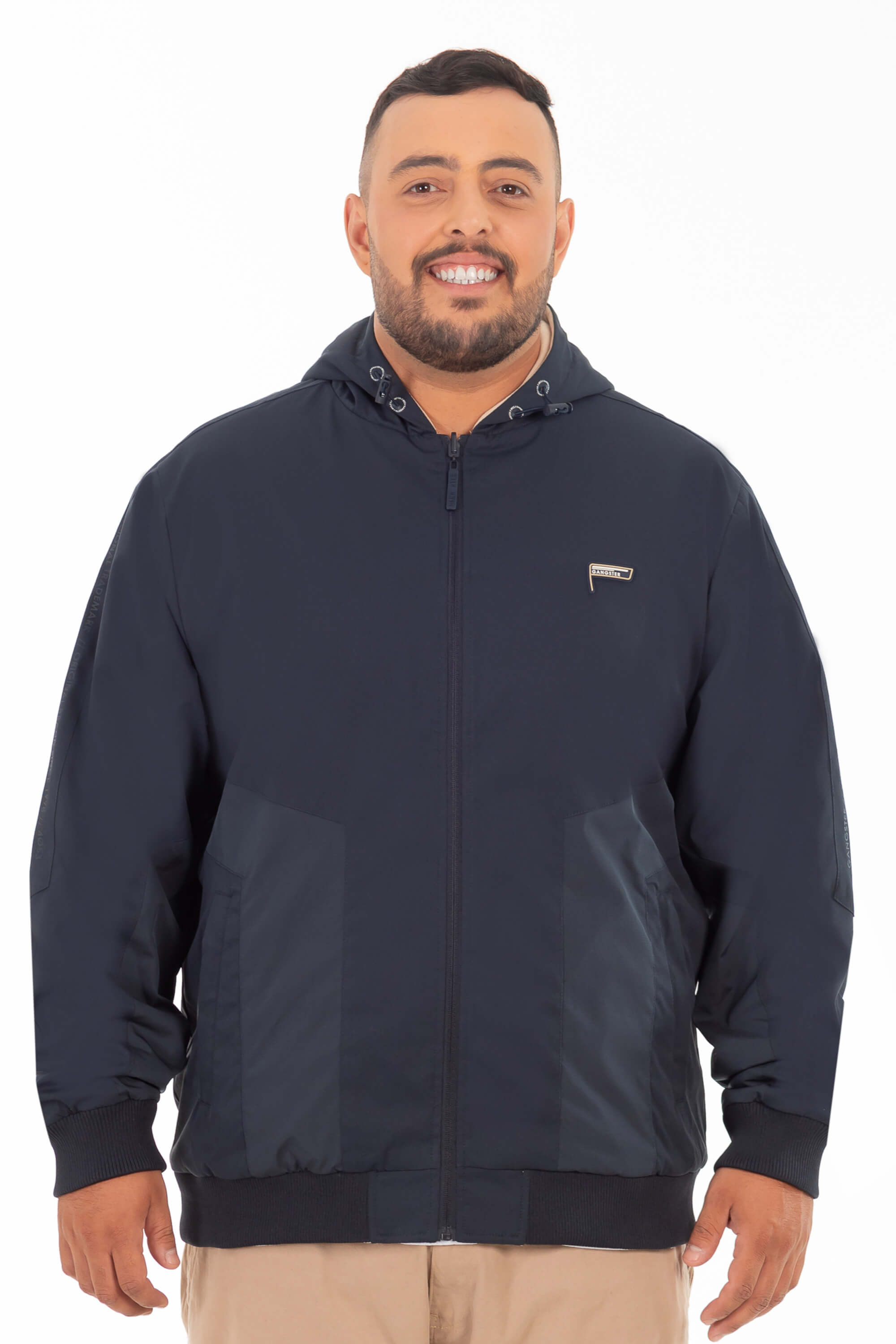 Jaqueta Corta Vento Dupla Face Plus Size Masculina – Dois Estilos