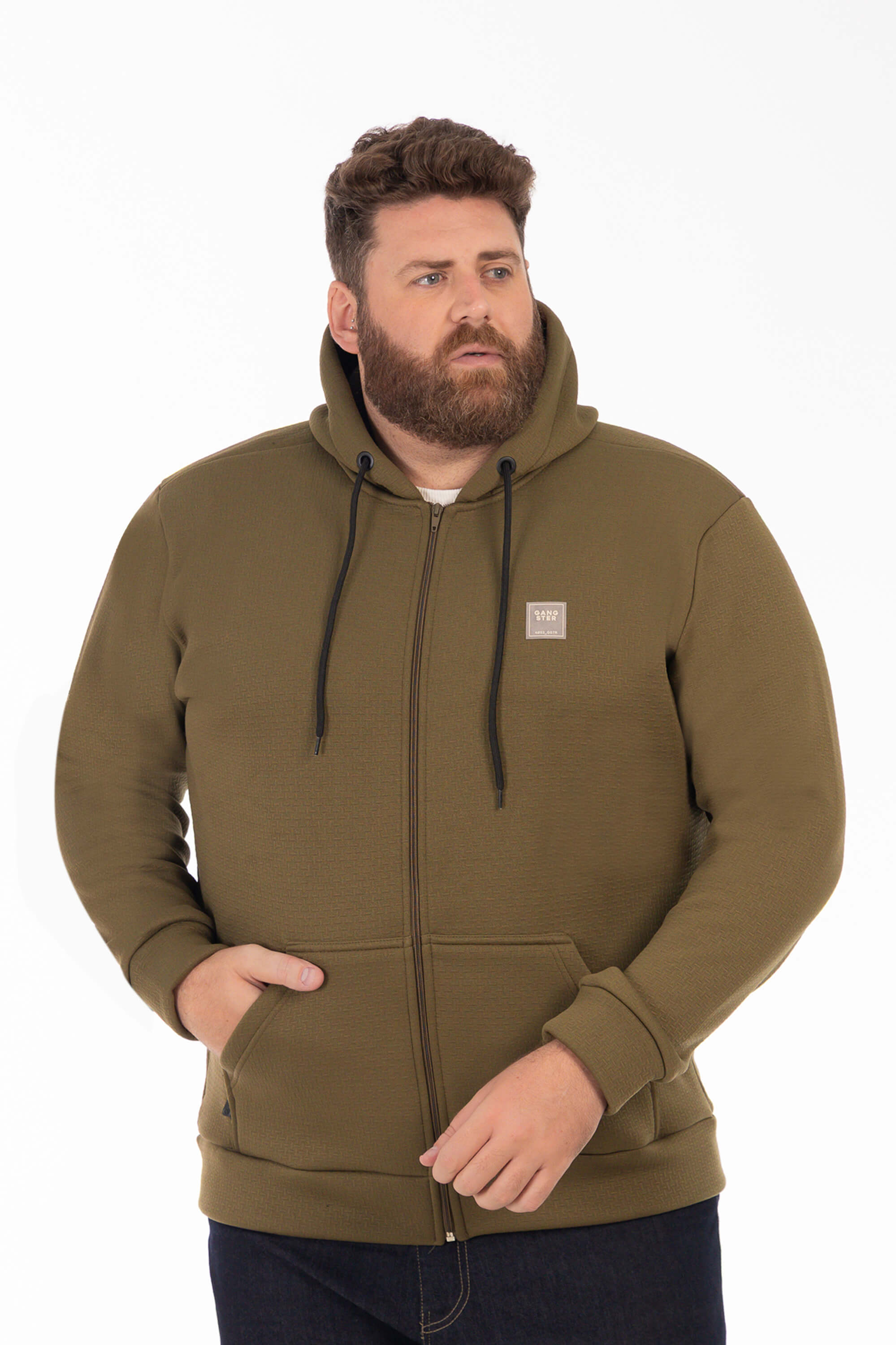 Jaqueta de Moletom com Capuz Plus Size Masculina – Conforto de