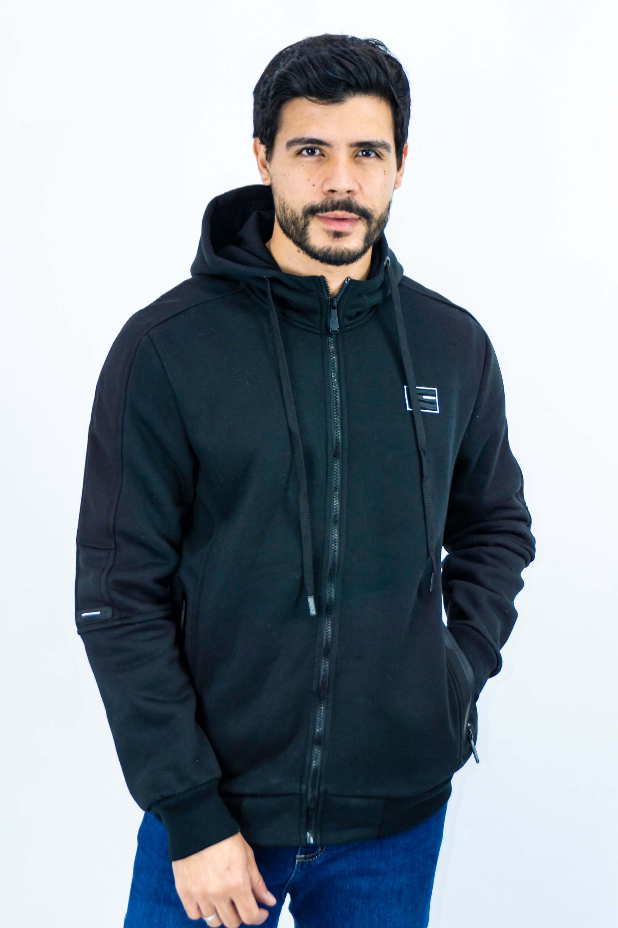 Zíper Moletom Aberto Preto Casaco Moletom Masculino Aberto Com