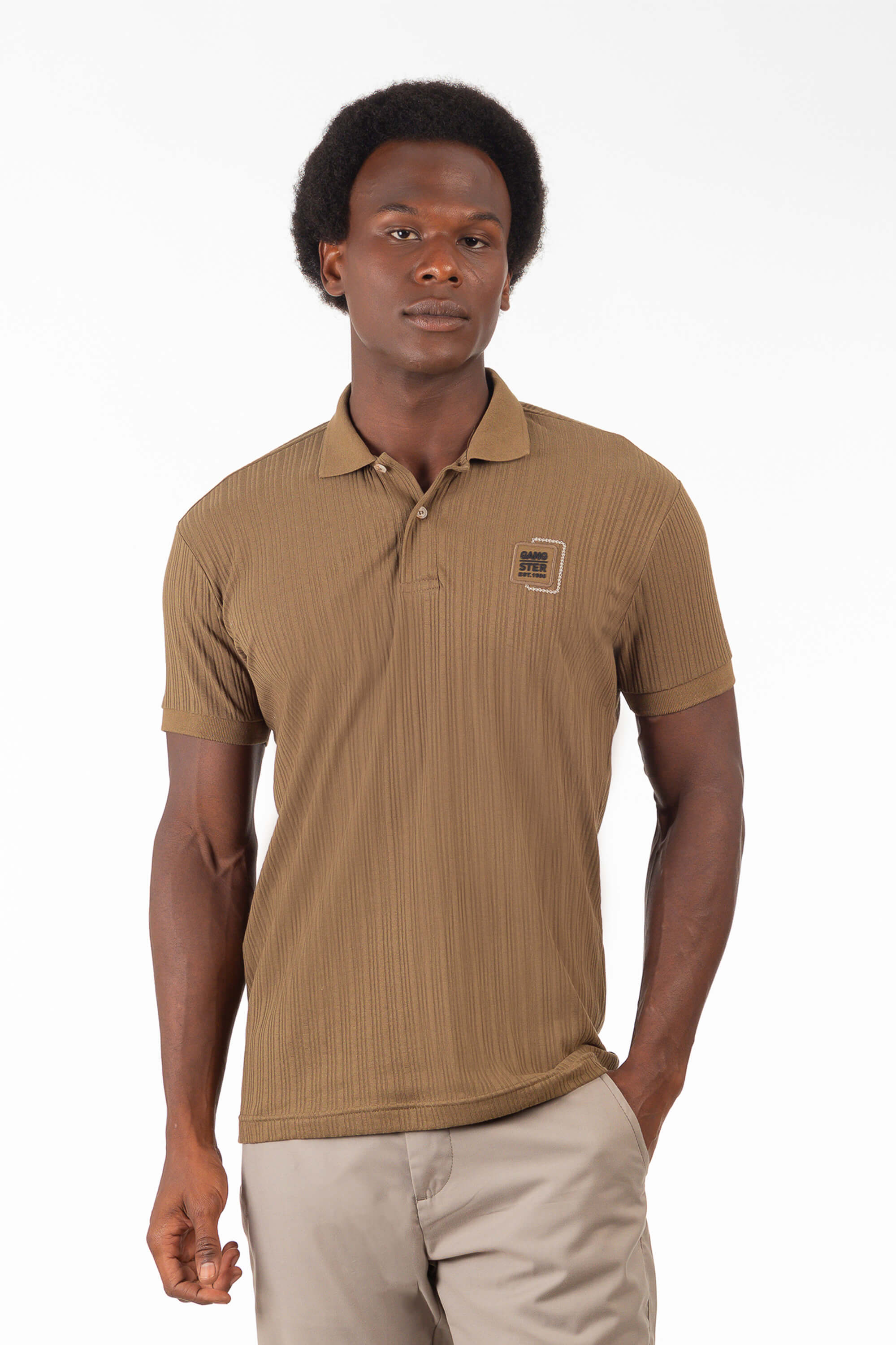 MOWALOLA MENS POLO TOKYO Mサイズ Polo Masculina Manga Curta – Estilo Casual com Toque Elegante
