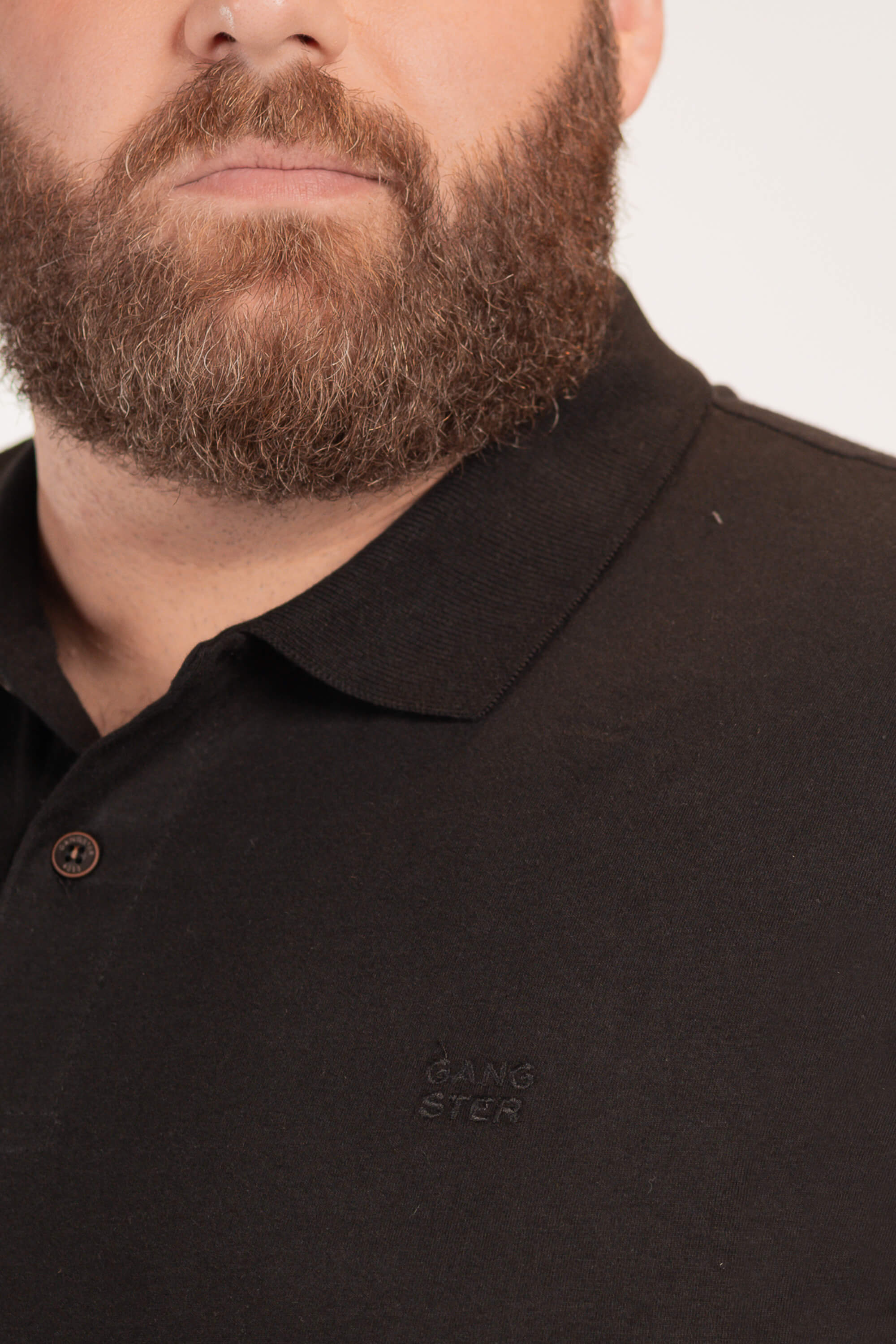 Polo Plus Size Classic Fit Preta 100% Algodão | Toque Especial e