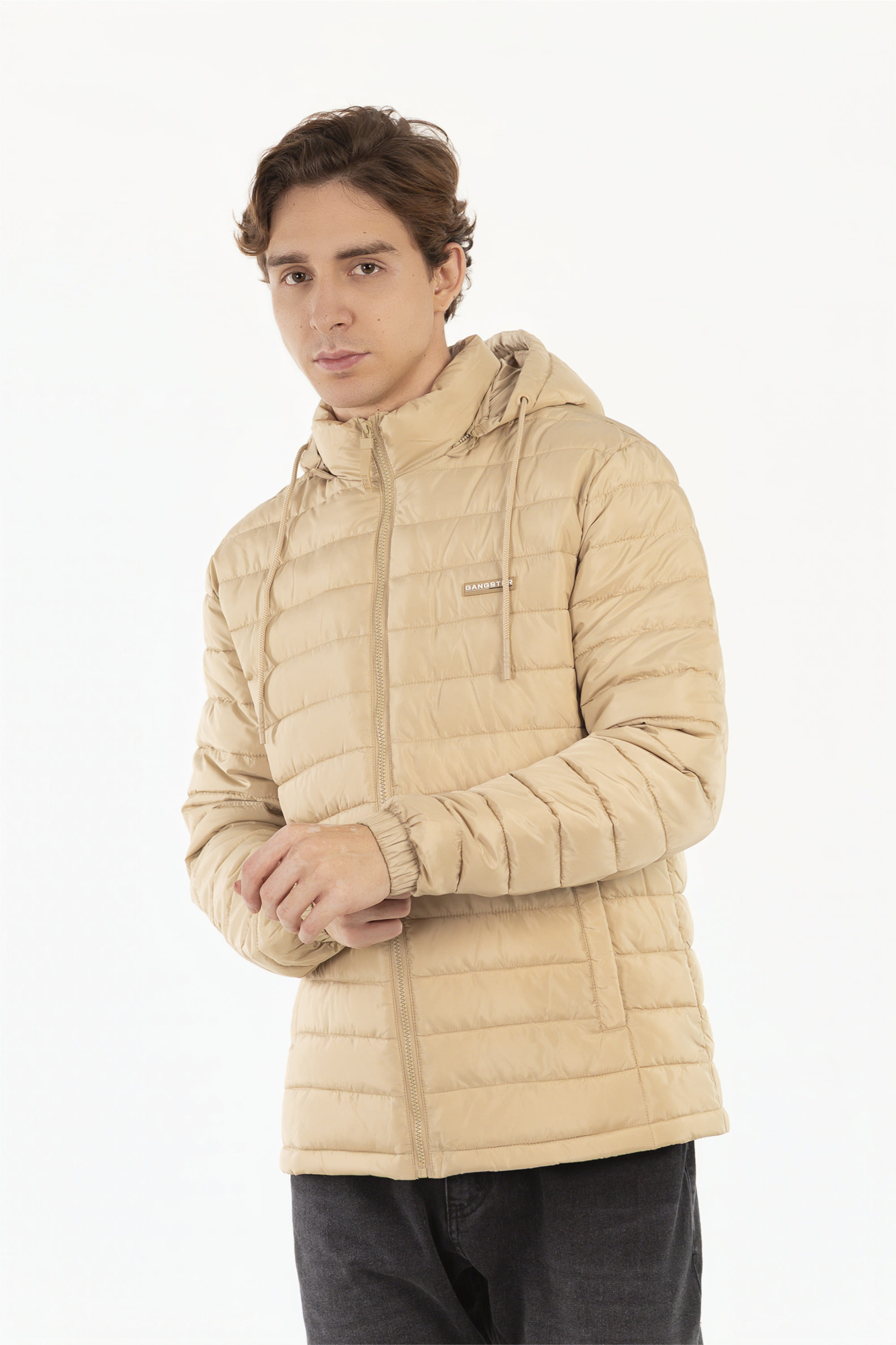 Jaqueta Puffer Quilt Effect Com Capuz Gangster