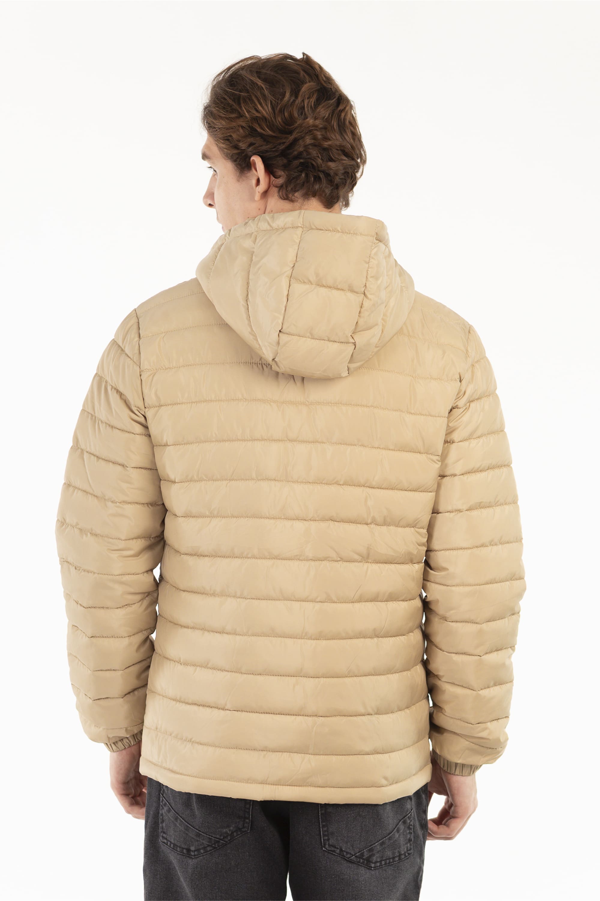Jaqueta Puffer Quilt Effect Com Capuz Gangster